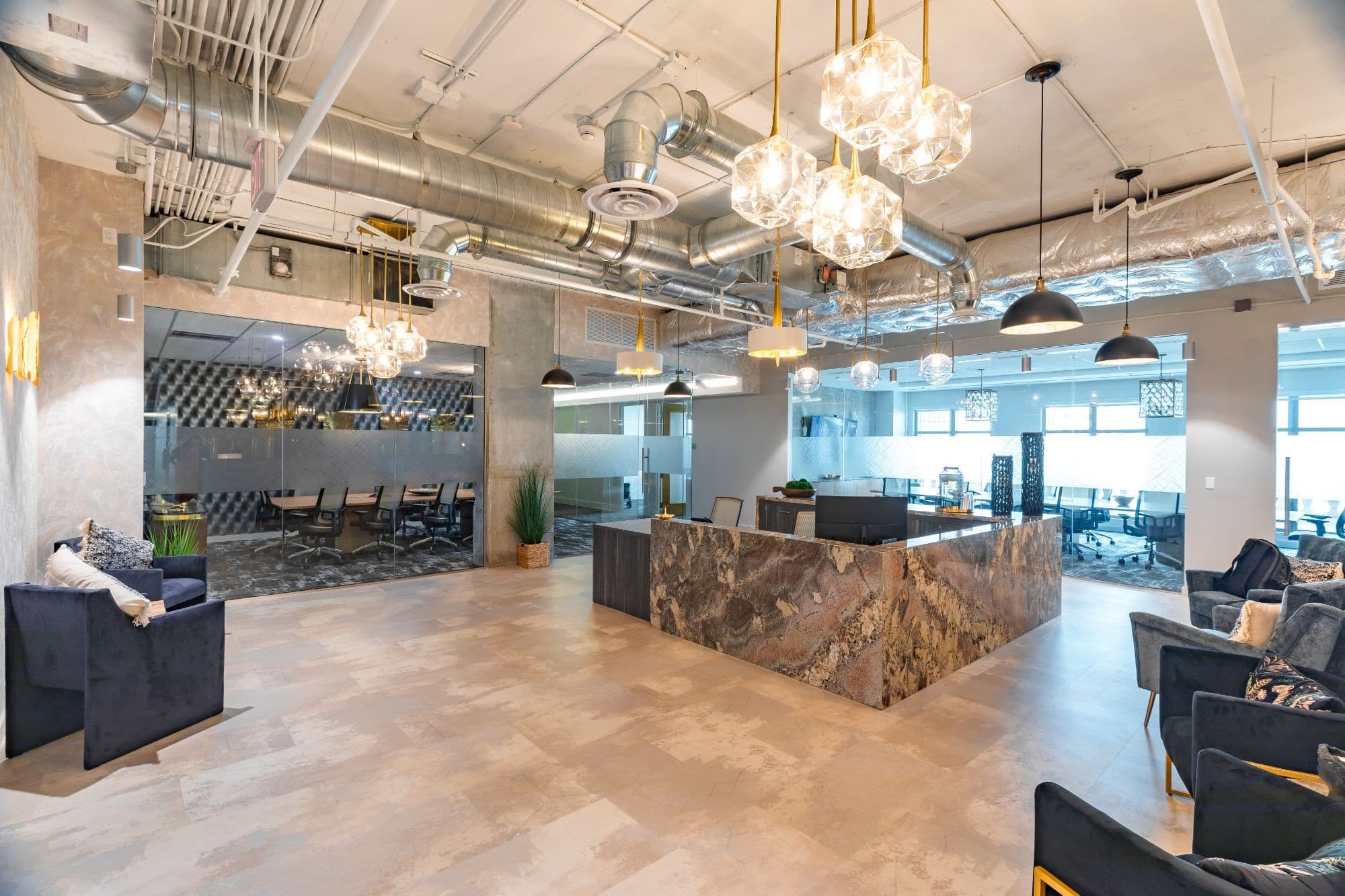 Modern private office with waterfront views — Quest Workspaces Coral Gables